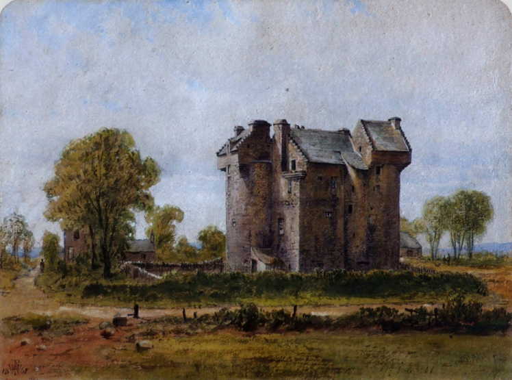Waller Hugh Paton R.S.A., R.S.W. (1828-1895), "Claypotts Castle near Dundee", monogrammed and
