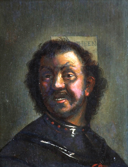 Dutch School, 19th century, Portrait of a cavalier, oil on panel, 22 x 16.5cm.; 8.75 x 6.5in.