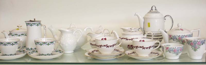 Two Minton `tea for two` sets and two three piece teasets.