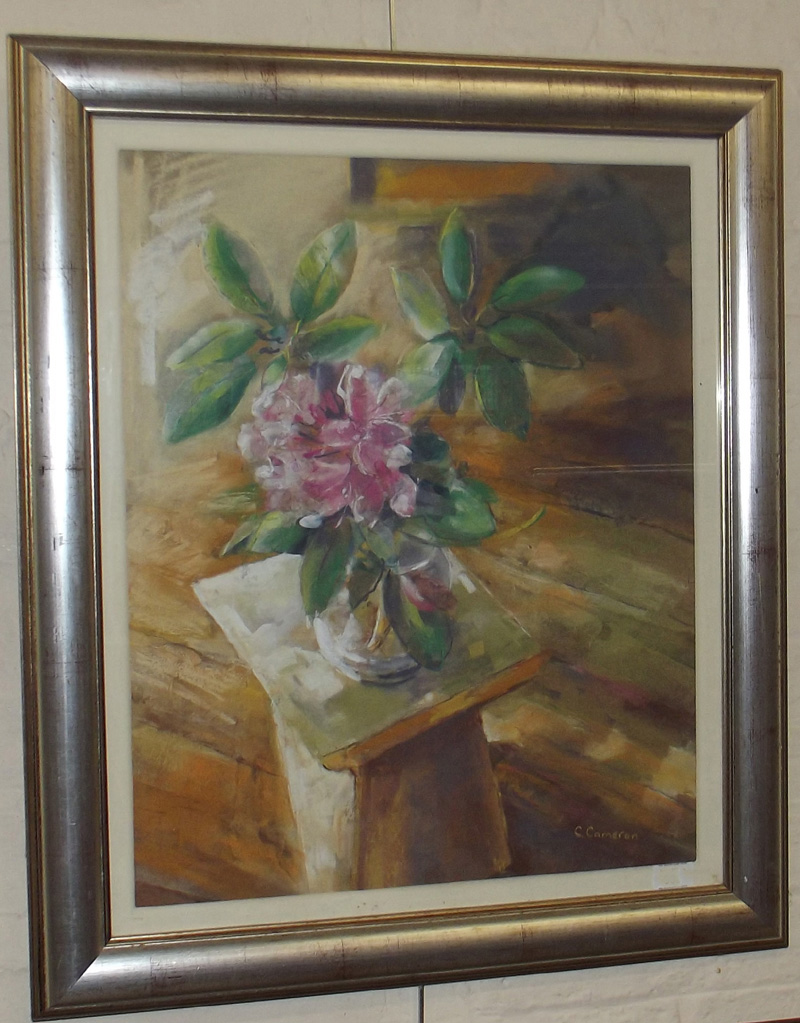 Carol Cameron, 20th century, "Catching the Light", signed, with artist`s label on verso, mixed