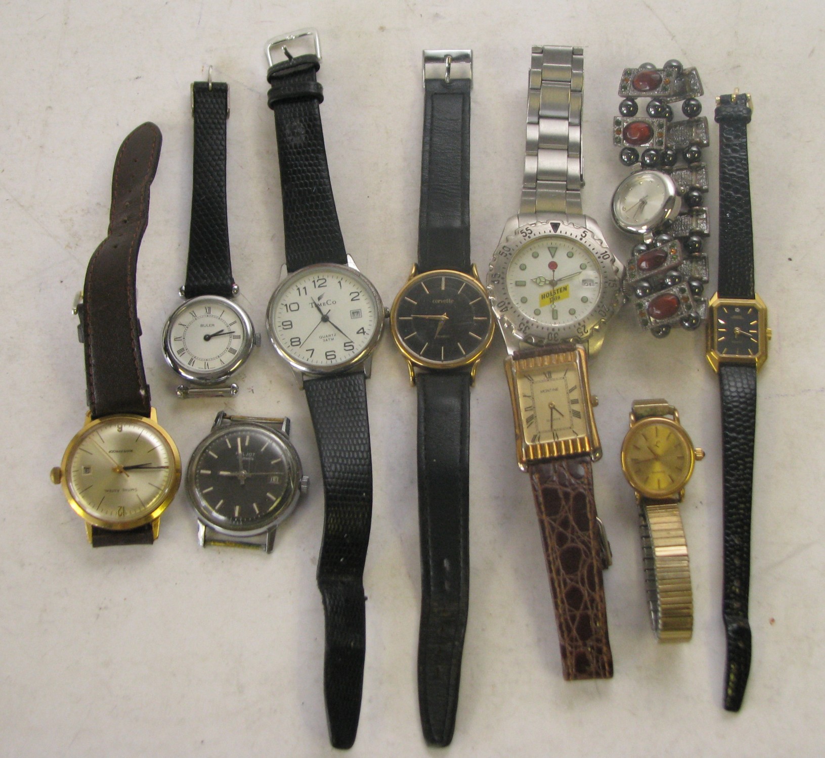 A Smith`s Astral Gentleman`s Wristwatch; a Poljot gentleman`s wristwatch (no strap); and 8 other