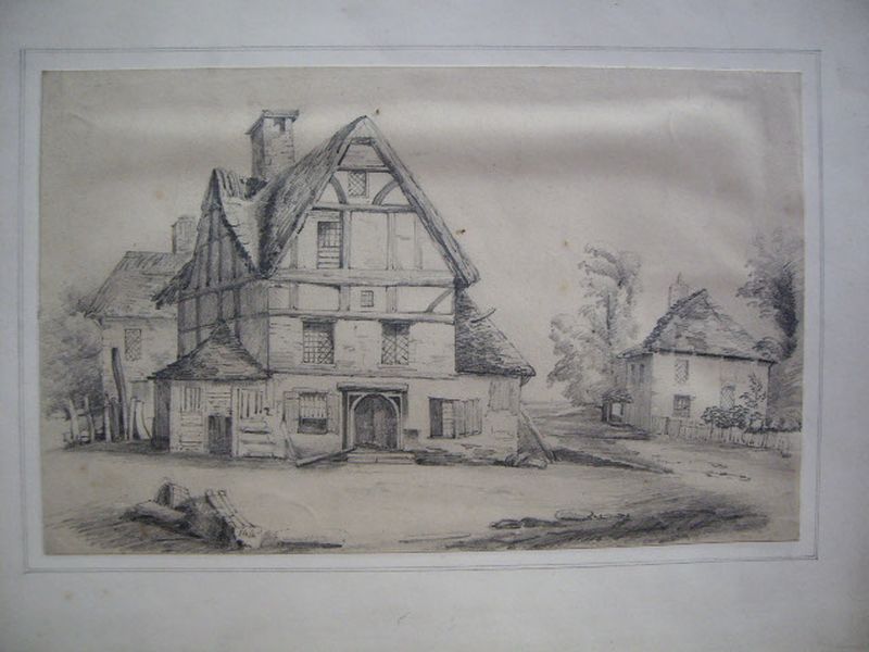 A collection of assorted 19th century and earlier book plates, pencil sketches and other artwork,