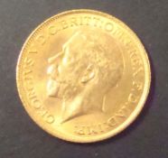 George V gold sovereign 1912