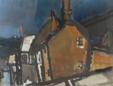 ARTHUR FREEMAN `A Pair Of Cornish Cottages At Night`, Number One and Number Two, watercolour, 56cm x