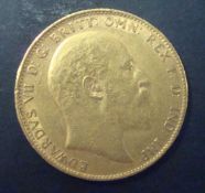 Edward VII gold sovereign 1907