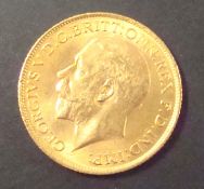 George V gold sovereign 1915