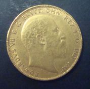 Edward VII gold sovereign 1910