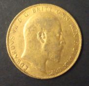 Edward VII gold sovereign 1906