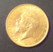 George V gold sovereign 1911
