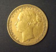 Victoria gold sovereign 1876