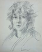 ROBERT LENKIEWICZ (1941-2002) sketch portrait circa 1970s, 33cm x 28cm