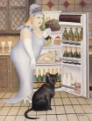 BERYL COOK (1926-2008) signed Limited Edition silkscreen print `Percy at The Fridge`