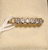 19ct seven stone diamond ring, size M