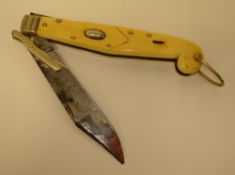 Antique ivory lock knife, maximum length 30cm