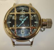 Russian diver`s watch complete with documents, luminous dial inscribed `BMOCCP 700 metres`, approx