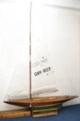 A large A Class racing yacht `Lady Of Grace` believed to have been built in the late 1920s but