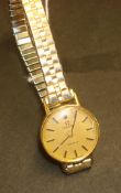 Ladies 18ct gold Omega wristwatch with expandable bracelet