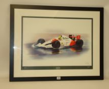 Of motor racing interest, signed limited edition artist`s proof print by WAYNE VICKERY No 1/25 `