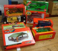 Collection of various Britain`s die cast 1/32 scale models including Simba cultivator, farm building