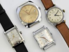 Four vintage wrist watches including Technos
