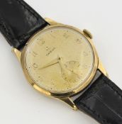 Gents 9ct gold Omega wrist watch in original box