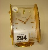 A brass cased 8 day clock of Art Deco influence by Angelus, Swiss made model 178608, 10cm