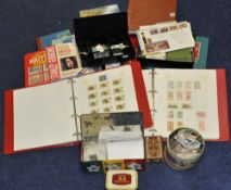 A collection of GB stamps in eight albums together with collectors books and approx 28 first day
