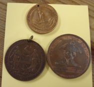 Historic medallion Horatio Nelson commemorating 1758-1805 cased t/w Victory Trafalgar