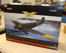A Corgi scale model of JU 52 WW II plane in metal with original box Limited Edition