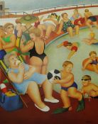 BERYL COOK (1926-2008) signed print `Bathing Pool` 47cm x 38cm