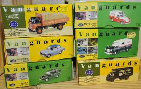 Twelve Vanguards models including vans, cars and lorries