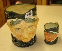 Royal Doulton large Granny character jug and a similar smaller jug (2) D6384