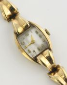 9ct gold Ladies Tudor Rolex wrist watch with Rolex bracelet