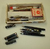 A small collection of fountain pens including Waterman`s, Joseph Edgerton and four others t/w