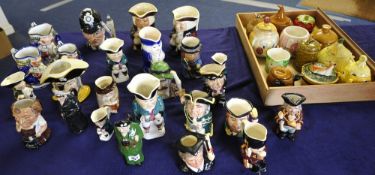 Collection of various Toby and Character Jugs including Doulton, together with a collection of