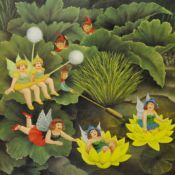 BERYL COOK (1926-2008) limited edition signed print `Fairies and Pixies` 213/650, 41cm x 41cm