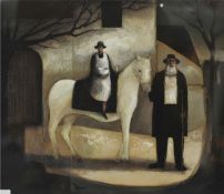 JOHN CAPLE (born1966) `Farming Couple` limited edition print 13/250, 21cm x 25cm