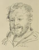 ROBERT LENKIEWICZ (1941-2002) Original pencil sketch portrait of a gentleman, signed 42cm x 29cm,