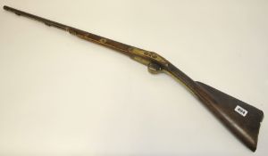 19th century rifle with walnut stock, overall 120cm