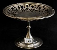 A silver and pierced comport, (inscribed 1918-1943), approx 432g