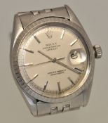 A Gents Rolex Oyster Perpetual DateJust, circa 1965 with metal jubilee bracelet
