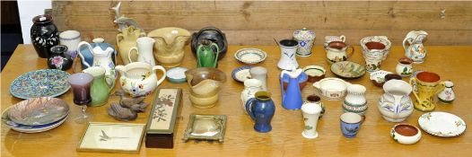 Large collection of general pottery and china ware including Bevan motto ware etc, approx 58 pieces