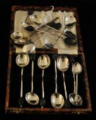 Collection of various coffee spoons etc six in original fitted case approx 66g