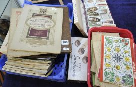 Large collection of cigarette cards and tea cards