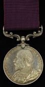 Edward VII Medal LSLGC, purple ribbon, to 21301 QM SJT J.H.Elliott R.E.