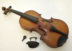 Reproduction violin with paper label Antonius Stradivari`s 67cm