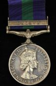 QEII Medal, Malaya bar, to 647138 Sgt S.F.Walker R.A.F.