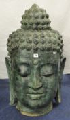 A large metal Buddha Head, 90cm high