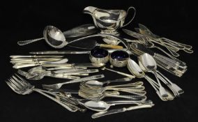 Collection of various silver plated flat ware including servers and cutlery (approx 50 pieces)
