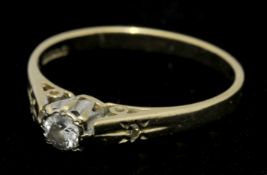 9ct diamond cluster ring, size J